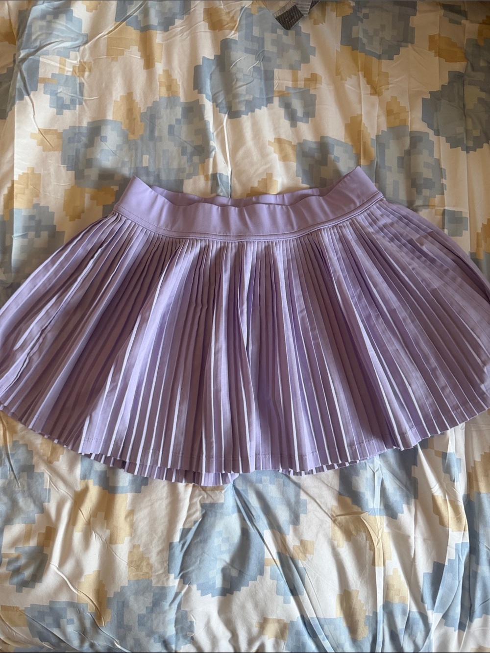 Pleated Mini Skirt in Lilac